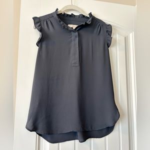 Loft Grey Navy Blouse